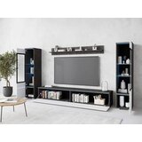 Livetastic Dnevni Regal Vera, Bela, Antracit, 4-Delno, Led | Shoptok.si