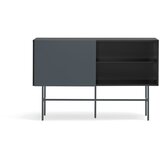 Teulat Crna/antracitno siva niska komoda s kliznim vratima 140x91 cm Nube – | shoptok.hr