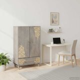  Highboard Siva i zlatna 60 x 33 x 100 cm Čvrsto drvo manga | shoptok.hr