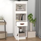  Visoka komoda bijela 34 x 40 x 108,5 cm od masivne borovine | shoptok.hr