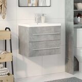 vidaXL 2-dijelni set kupaonskog namještaja siva boja betona drveni | shoptok.hr