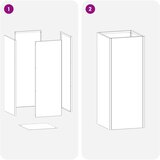  Vrtna saksija 2 kom. Bijela 20 x 20 x 50 cm Čelična vrata | shoptok.hr