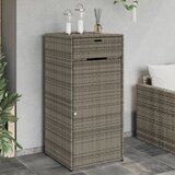 vidaXL Vrtna omara za shranjevanje siva 55x55x111 cm poli ratan Cene