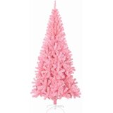  Božićno drvce s 300 LED svjetlima Ružičasta 180 cm PVC | shoptok.hr