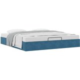 vidaXL Otomanski posteljni okvir brez vzmetnice Temno modra 160x200 cm | Shoptok.si