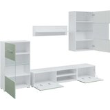 vidaXL TV jedinice od 5 dijelova s LED rasvjetom maslinastozeleno | shoptok.hr