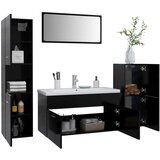  Set kupaonskog namještaja od iverice crni | shoptok.hr