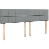 vidaXL Box spring postelja z vzmetnico svetlo siva 200x200 cm blago | Shoptok.si