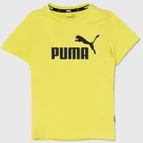 Puma Otroška bombažna kratka majica zelena barva