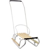 Metal Sled with Push Bar Backrest Strap White | shoptok.hr