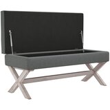 Tabure za pohranu tamnosivi 110 x 45 x 49 cm od tkanine | shoptok.hr
