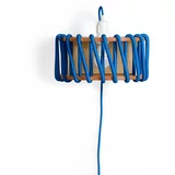 EMKO Modra stenska svetilka z leseno konstrukcijo Macaron, širina 30 cm