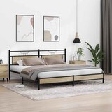  Metalni okvir kreveta bez madraca boja hrasta sonome 193x201 cm | Eponuda.ba