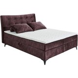 MID.YOU POSTELJA Z VZMETNICO 180 cm x 200 cm , tekstil, leseni material barve jajčevca | Shoptok.si