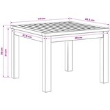  Stolić za kavu Prirodna 50 x 48,5 x 36 cm Čvrsto drvo akacije | shoptok.hr