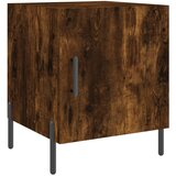 Maison Chic Nočna omarica - Nočna miza dimljeni hrast 40x40x50 cm inženirski les, (21688301) Cene