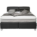 Dieter Knoll POSTELJA BOXSPRING 180 cm x 200 cm , usnje črna | Shoptok.si