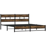 Metalni okvir kreveta bez madraca boja hrasta 193x203 cm | shoptok.hr