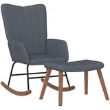  The Living Store Gugalni stol s stolčkom temno siv žamet - Gugalni Stol S Stolčkom, (21445445) | Shoptok.si