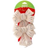  Rosett duo, novogodišnja dekoracija, mašna, puder roze, 14 x 18cm | Eponuda.com
