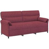 SOFA 100% poliester metalna konstrukcija MDF Šperploča - boja crnog vina 3-sjedalna (180 cm) | shoptok.hr