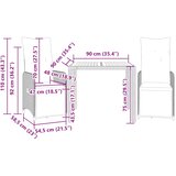  3-dijelni vrtni bistro set od poliratana s jastucima crni | shoptok.hr