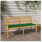  Klupa Batavia sa zelenim jastukom 150 cm od masivne tikovine | shoptok.hr