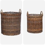  Vazon koš s pohranom 2 pcs Smeđa Lacak ratan - Smeđa | shoptok.hr