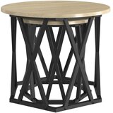  Bocni stol 2 pcs Sonoma hrast Inženjerska drva i čelik | shoptok.hr