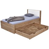 Mömax Postelja Avensis New, Temni Hrast, Bela, 90x200 | Shoptok.si