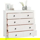 TV omarica bela 100x40x90 cm trdna borovina, (20654011) | Shoptok.si