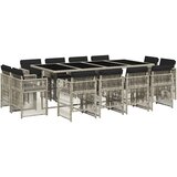 vidaXL 13-dijelni vrtni blagovaonski set s jastucima svijetlosivi | shoptok.hr