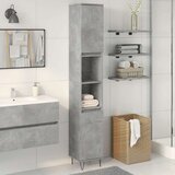 vidaXL Kopalniška omarica betonsko siva 30x30x190 cm inženirski les | Shoptok.si