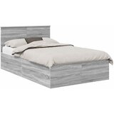  Krevetna konstrukcija s uzglavljem Siva Sonoma 135 x 190 cm | shoptok.hr
