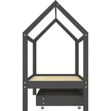  Okvir za dječji krevet s ladicom tamnosivi 80 x 160 cm borovina | shoptok.hr