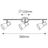 Rabalux ati spot E14 3x max40W crna/hrom | ePonuda.com