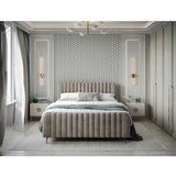 MID.YOU POSTELJA Z VZMETNICO 160 cm x 200 cm , les, tekstil, leseni material rjava | Shoptok.si