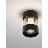 Nova Luce Mat črna aluminijasta LED zatemnitvena stropna svetilka s steklenim senčilom Glovia – | Shoptok.si