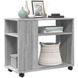 vidaXL Bočni stolić s kotačima boja hrasta sonome 70x35x60 cm drveni | shoptok.hr
