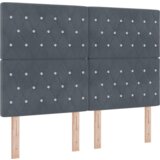  LED glava kreveta S LED lampica Dijamantni s uzglavljem Tamno siva 80 cm Baršun | shoptok.hr