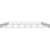  Ograda za pse s 36 panela crna 100 x 50 cm čelik obložen prahom | Shoptok.si
