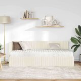  Kutni krevetni okvir s madracem 2 kom. Krema Baršun - Krema 80 x 200 cm | shoptok.hr