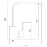 Sink Solution enoročna kuhinjska armatura KATY - črna (7060017) | Shoptok.si