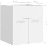 Ormarić za umivaonik bijeli 41 x 38,5 x 46 cm konstruirano drvo | shoptok.hr