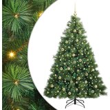 vidaXL Umjetno božićno drvce s stalakom Zelena 210 cm PE i PVC | shoptok.hr