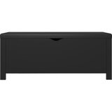  Kutija za pohranu s jastukom crna 105x40x45cm konstruirano drvo | shoptok.hr