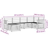  Set vanjskih sofa 6 kom. Bijela Poliester | shoptok.hr