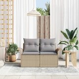  Vrtni kauč s jastukom Bež 141 x 62 x 69cm poliratan | shoptok.hr