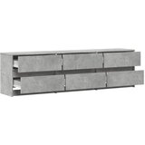 TV ormarić s LED svjetlima boja betona 180x34x50 cm drveni | shoptok.hr
