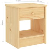  Noćni ormarić boja drva 35 x 30 x 40 cm od masivne borovine | shoptok.hr